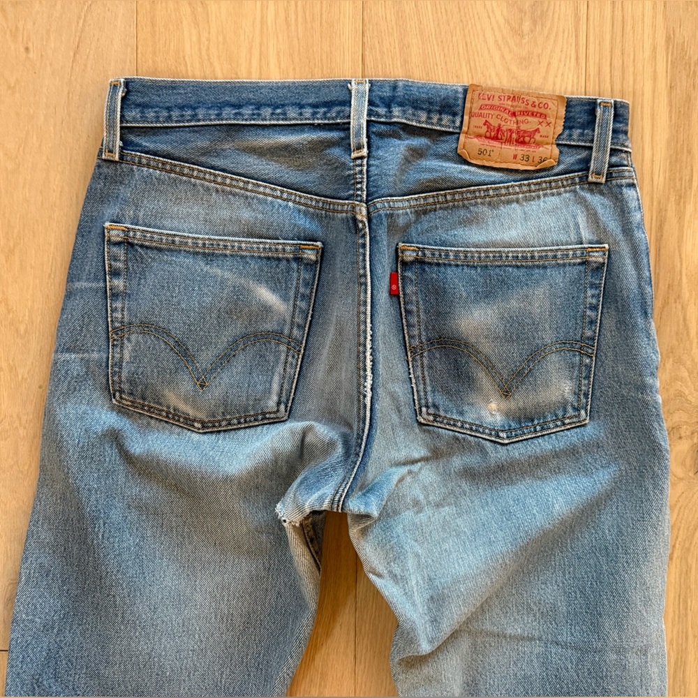 The Most Perfect Vintage Levi’s 501 Denim Jeans 33 x 36 - Picture 2 of 7